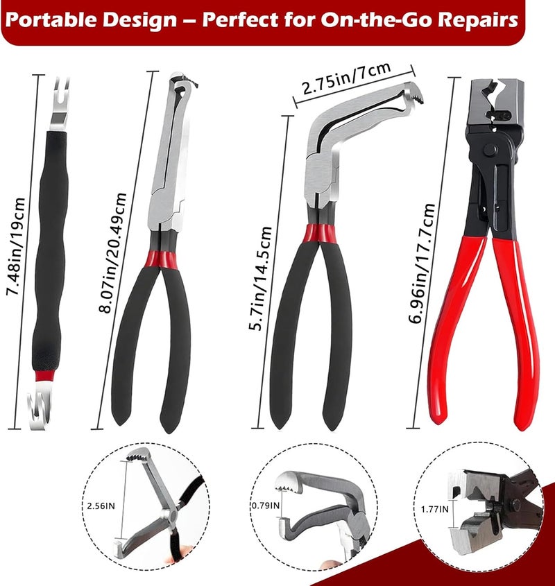 VIOXIA Electrical Disconnect Pliers Set – Automotive Electrical Tools & Connector Removal Tool Kit with Hose Clamp Pliers, Wire Terminal Separator, and Car Plug Connector - Image 2